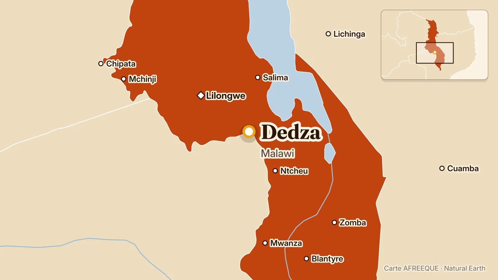 Carte : Dedza, Malawi