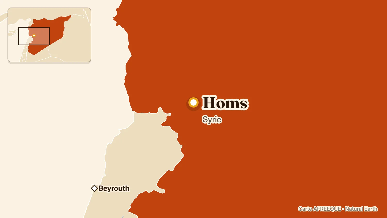 Carte : Homs, Syrie