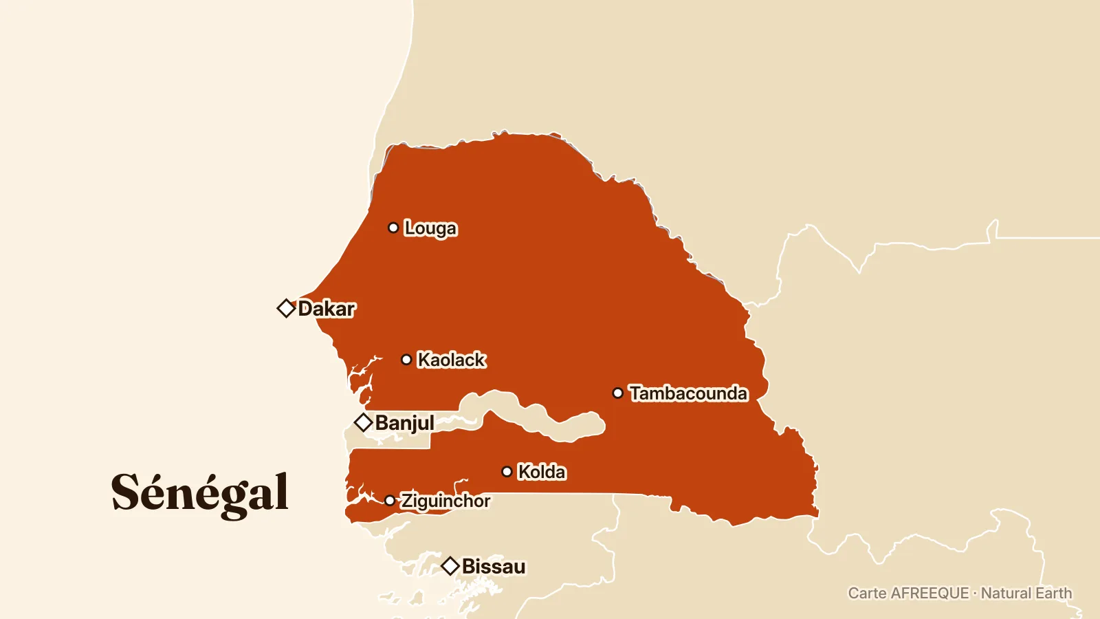Carte : Sénégal