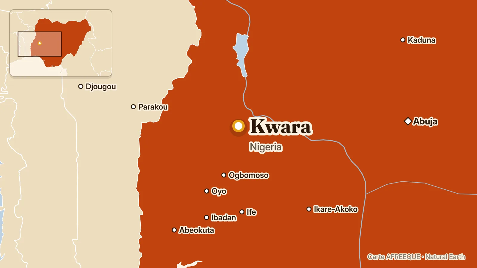 Carte : Kwara, Nigeria