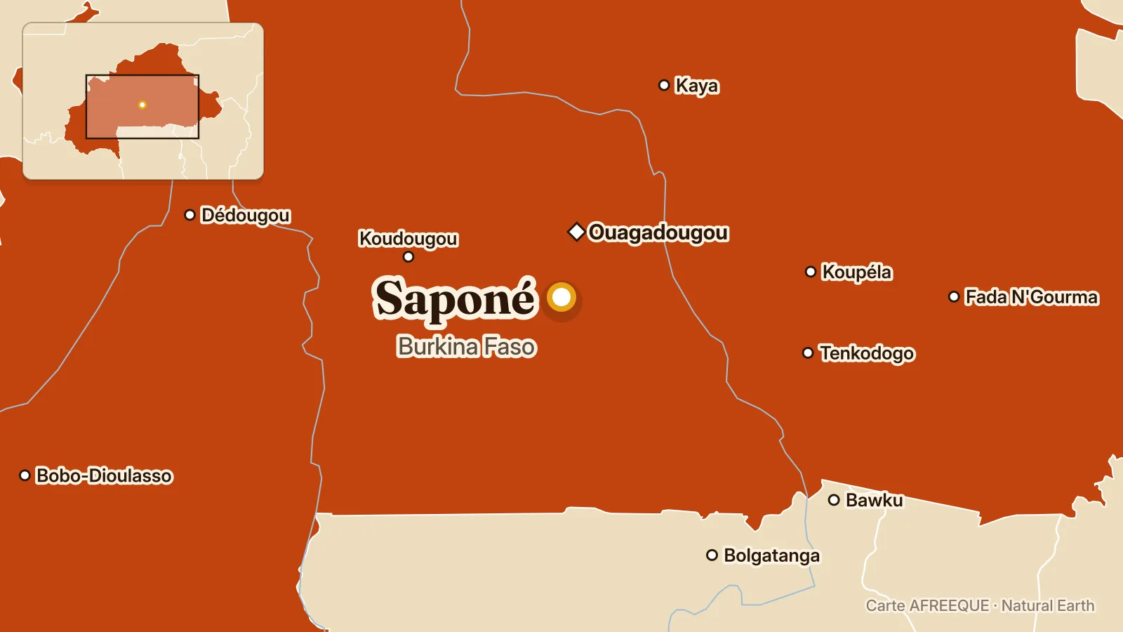 Map: Saponé, Burkina Faso