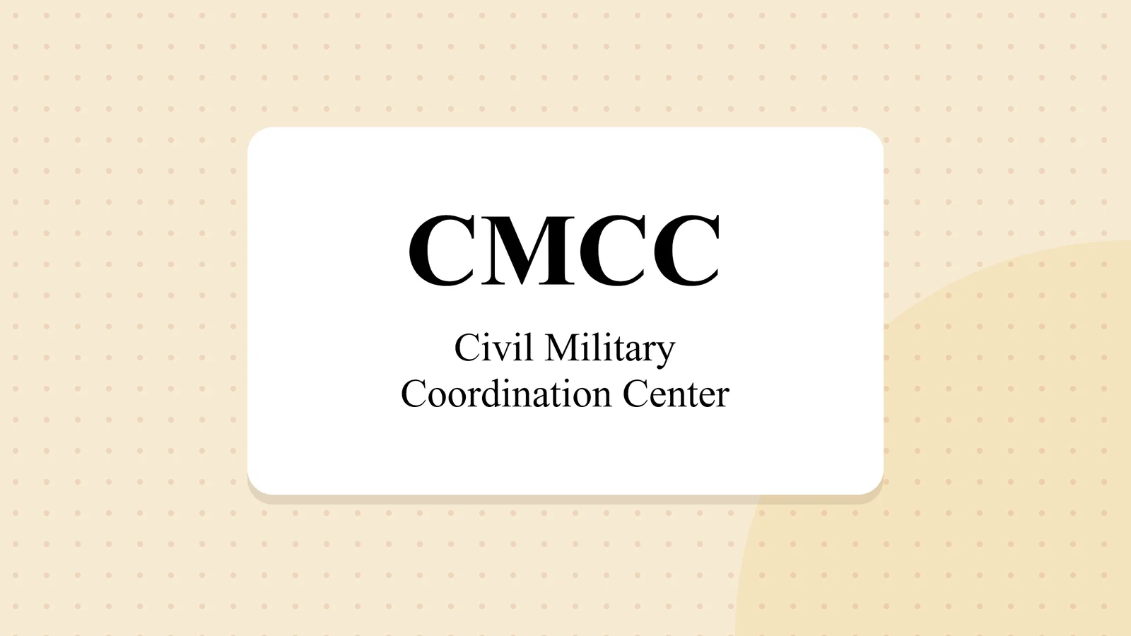 Logo de Centre de coordination civilo-militaire