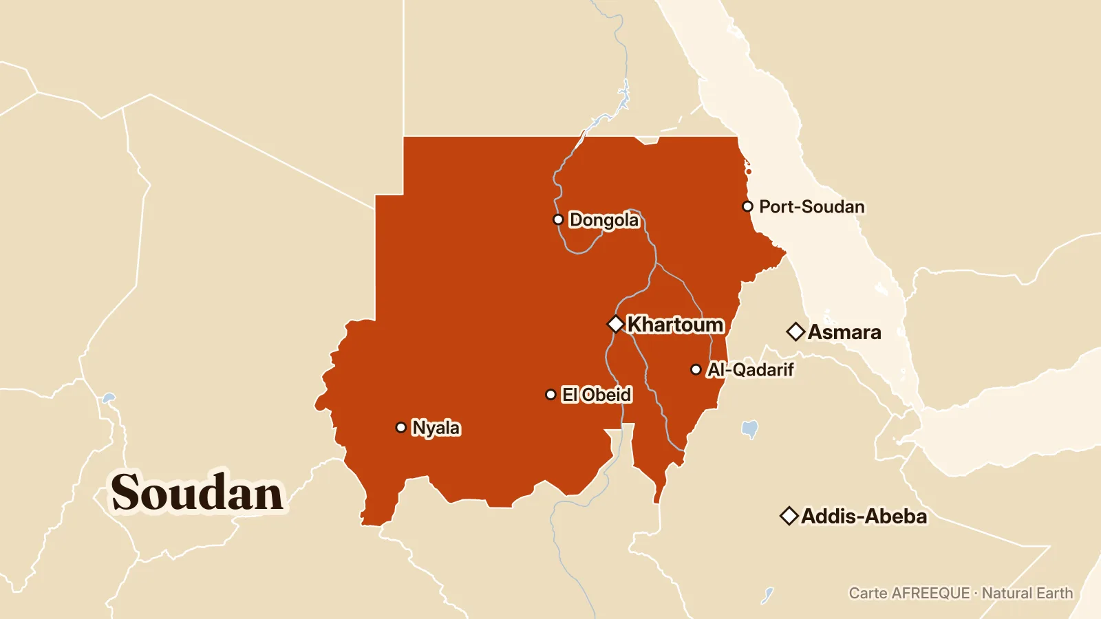 Carte : Soudan
