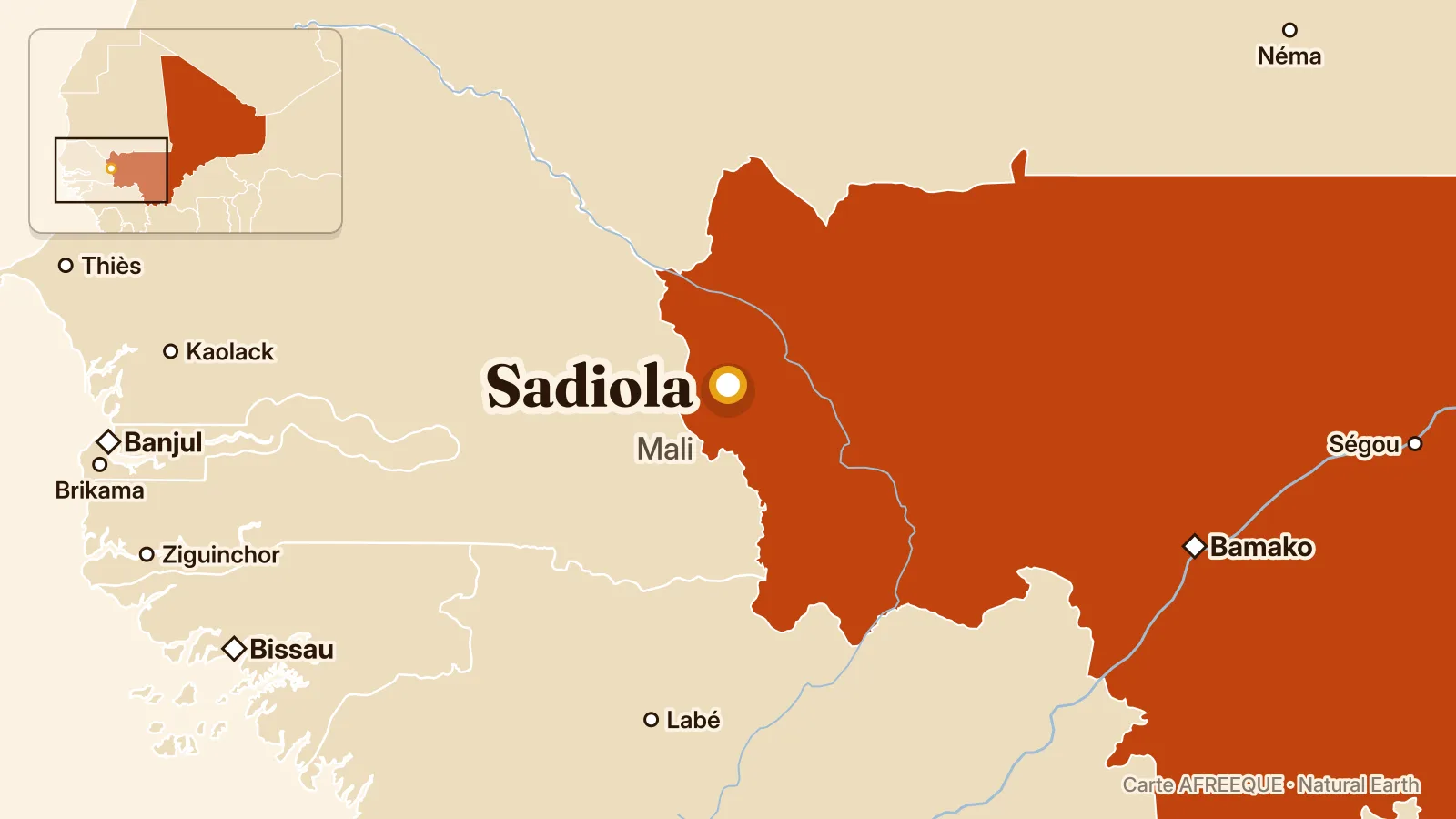Carte : Sadiola, Mali