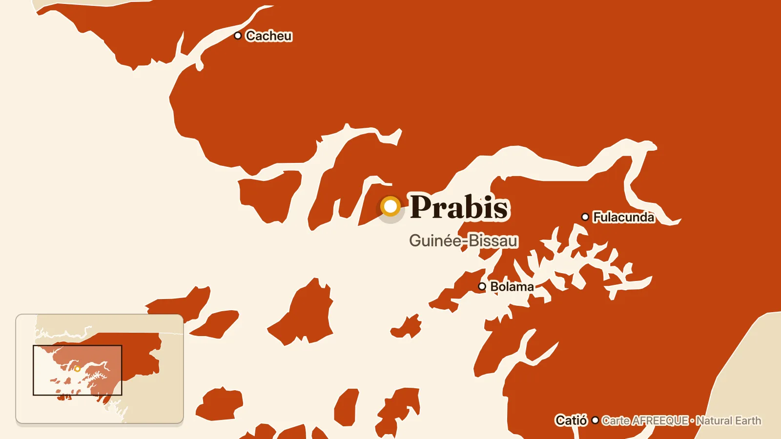 Carte : Prabis, Guinée-Bissau