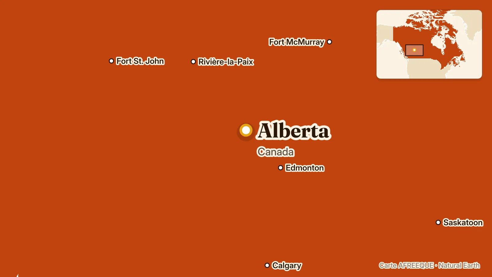 Map: Alberta, Canada