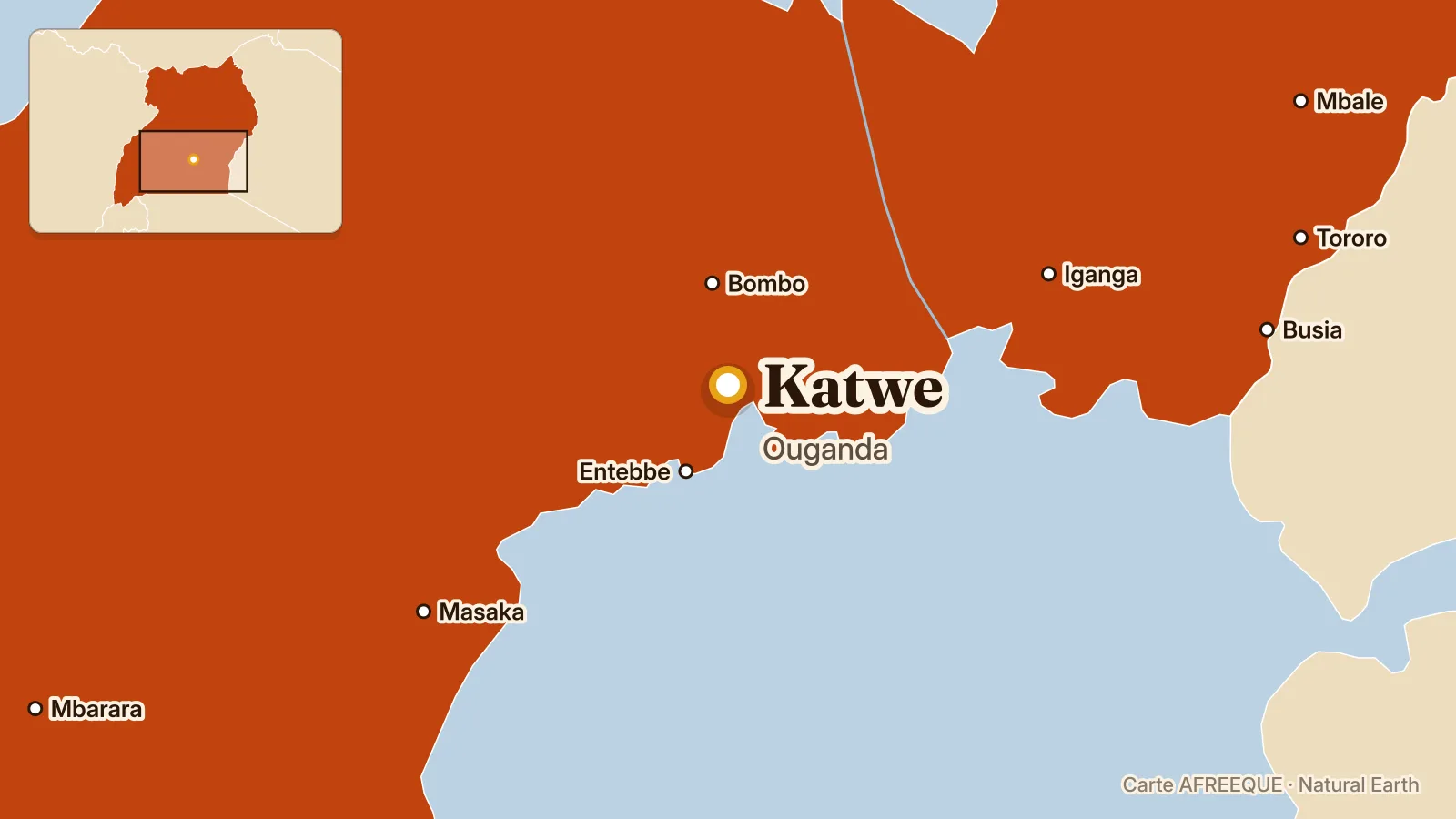 Carte : Katwe, Ouganda