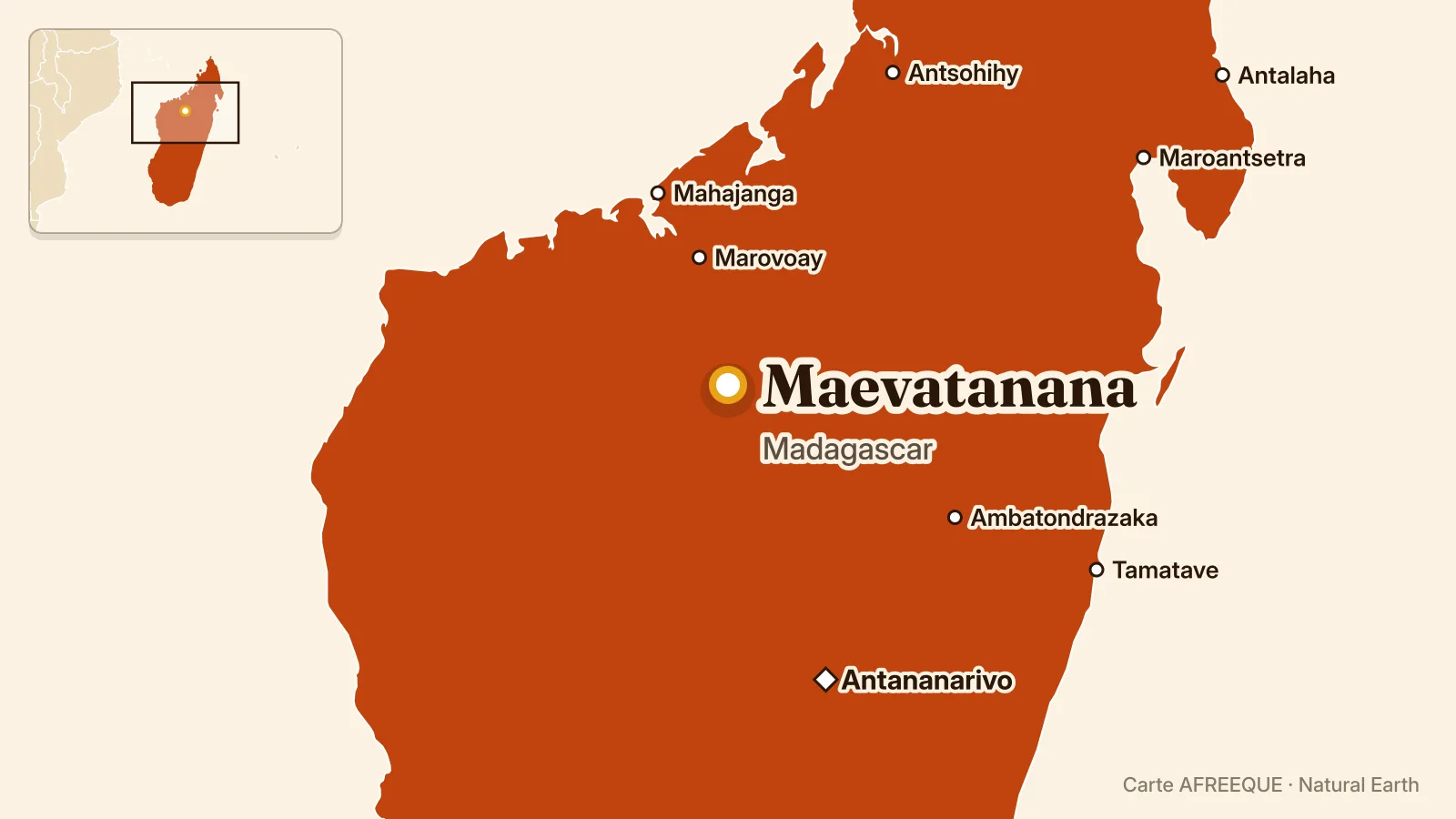 Carte : Maevatanana, Madagascar