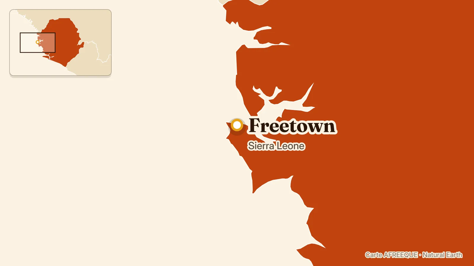 Carte : Freetown, Sierra Leone