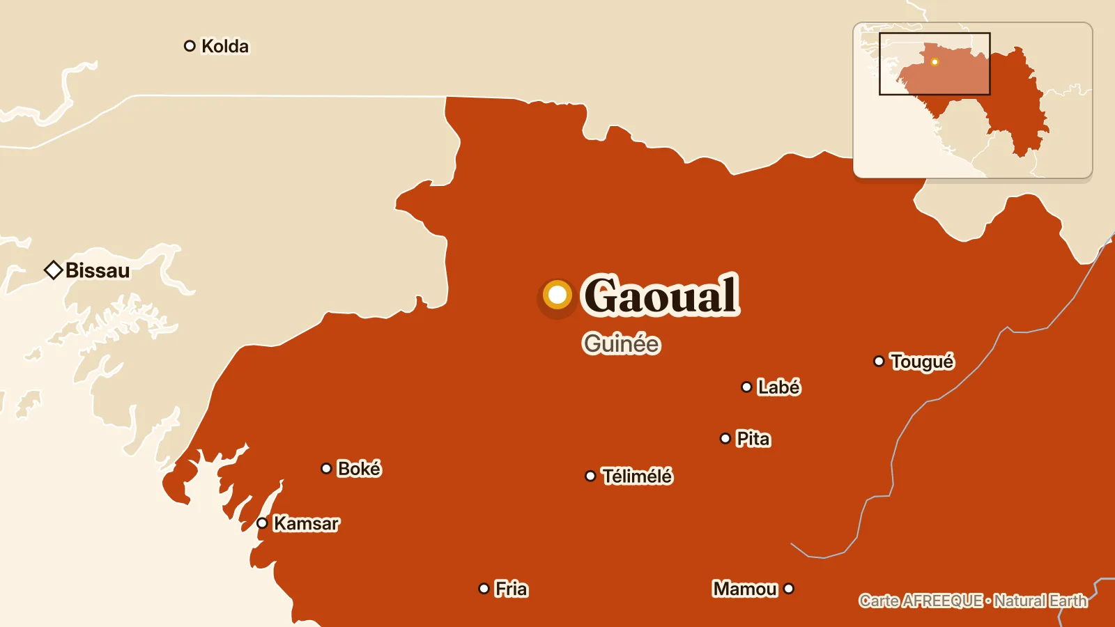 Carte : Gaoual, Guinée
