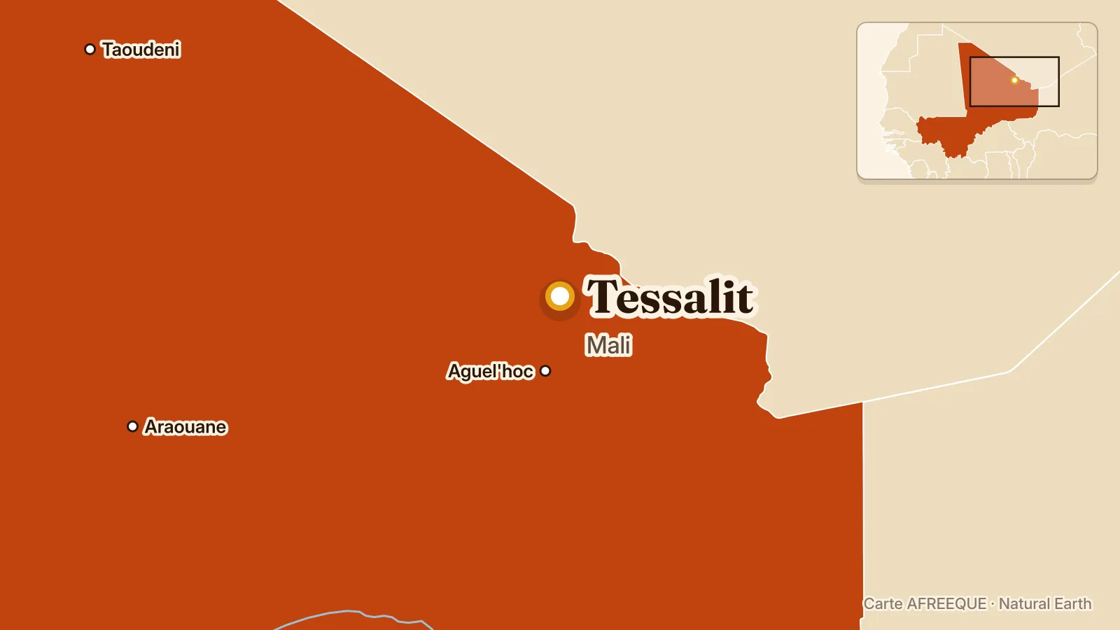 Carte : Tessalit, Mali