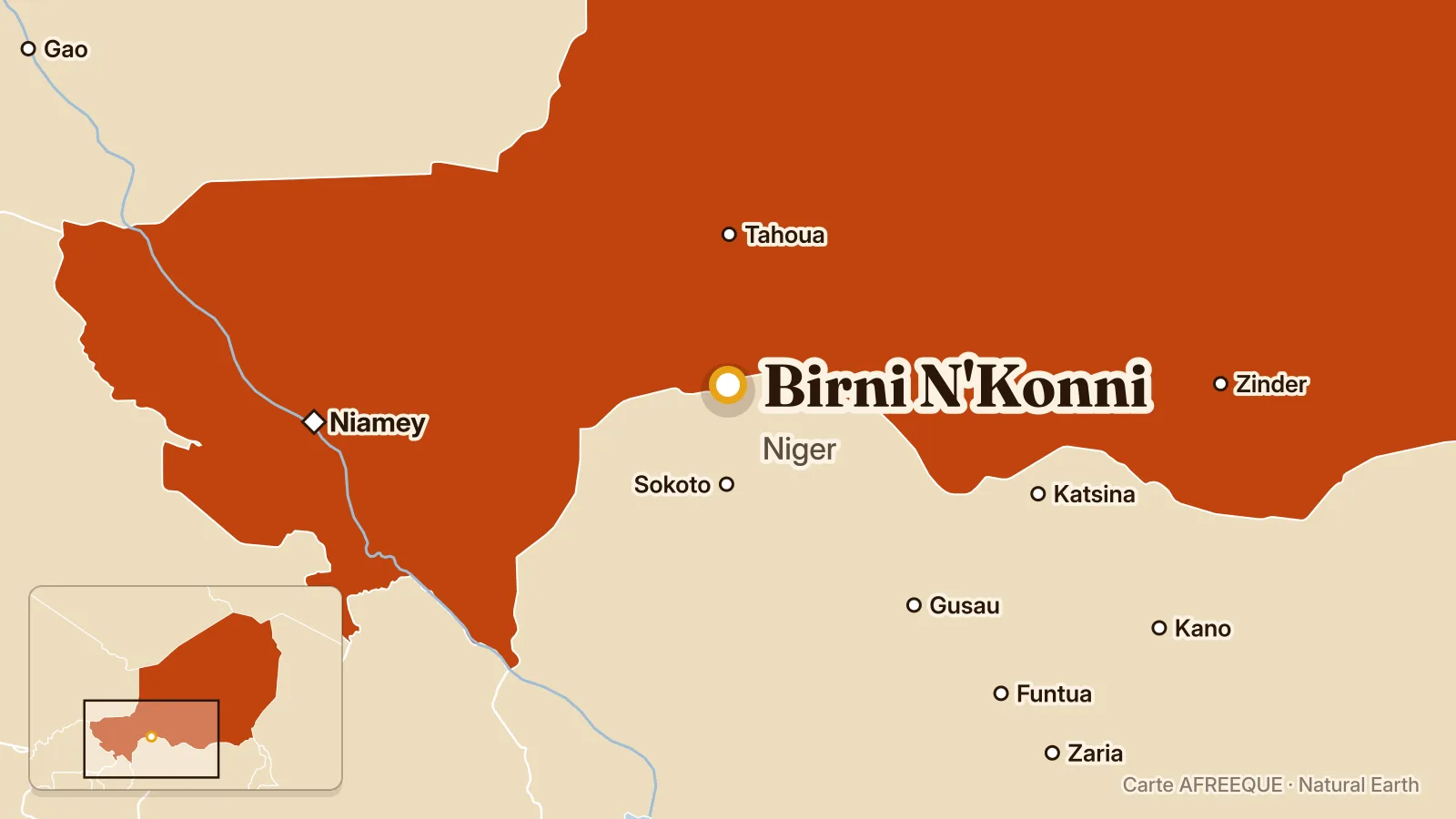 Carte : Birni N'Konni, Niger